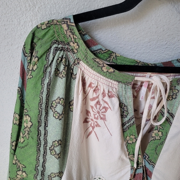 Free People Day Dreaming Boho Embroidered Mini Dress, Small, Color Lake Combo - Picture 5 of 11